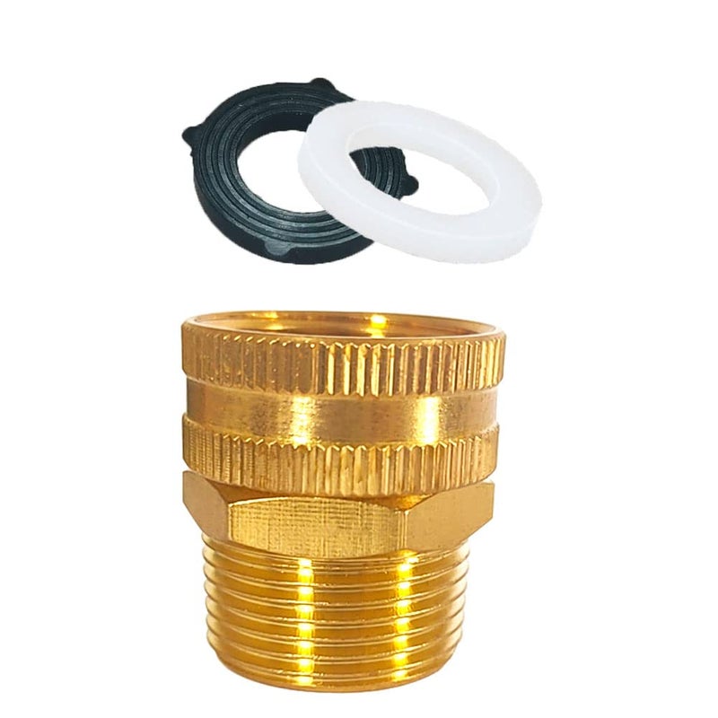 YOUHO Garden Hose Adapter 3/4 NPT Male x 3/4 GHT(F) Drip Irrigation Tubing to Faucet - Reusable Connector Fittings for Most Rain Bird, Orbit, Dig, Toro, Garden Extension Repair Fitting 1PCS - Image 1